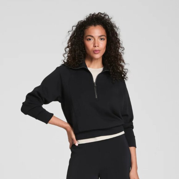 NWT $118 SPANX Air Essentials Hlaf Zip - Sz M - Picture 1 of 5